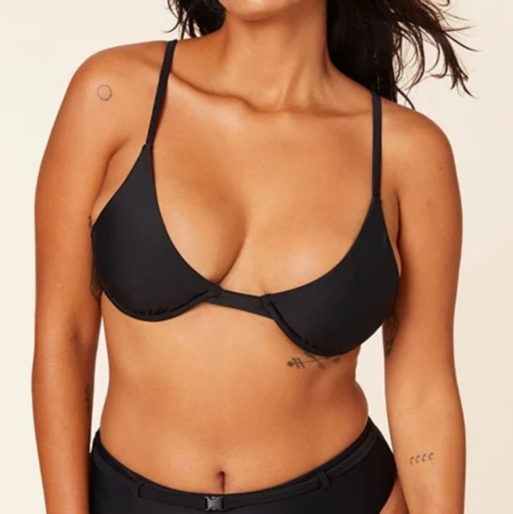 Andie▪️Sicily Black Bikini Swim Top
